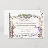 凸版印刷のスタイルのヴィンテージのフェイクなBoisの格子垣-青 招待状 (正面/裏面)