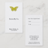 凸版印刷のスタイルの蝶 予約カード (正面/裏面)