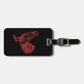 凸版印刷のスタイルの赤のオンドリ ラゲッジタグ (正面横)