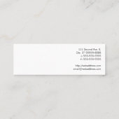 凸版印刷の種族のスタイルのカメ スキニー名刺 (裏面)