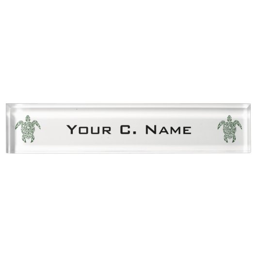 凸版印刷の種族のスタイルのカメ デスクネームプレート (正面)