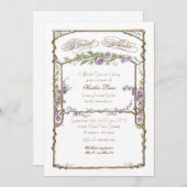 凸版印刷スタイルヴィンテージフェイクボワトレリスサンゴ 招待状 (正面/裏面)