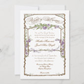 凸版印刷スタイルヴィンテージフェイクボワトレリスパープル 招待状 (正面)