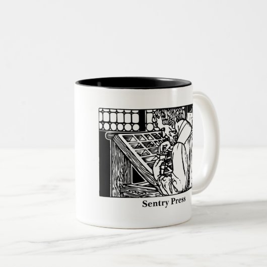 凸版印刷機付きマグ-個人用に設定！ ツートーンマグカップ (正面右)