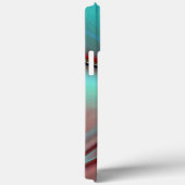 凸状エッジが赤でターコイズのツイストプレート Case-Mate iPhoneケース (裏面 / 右)