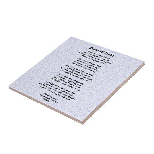 凹まされたハローの詩の脳外科手術の生存者のタイル タイル (側面)