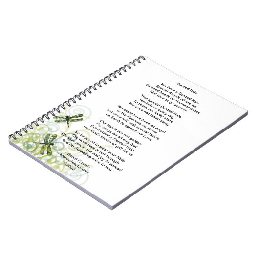 凹まされたハローの詩の脳外科手術の生存者のノート ノートブック (左側)