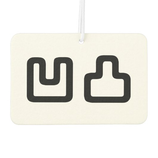 凹凸オウトツおうとつ カーエアーフレッシュナー (裏面)