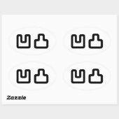 凹凸オウトツおうとつ 楕円形シール (シート)