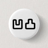 凹凸オウトツおうとつ 缶バッジ (正面)