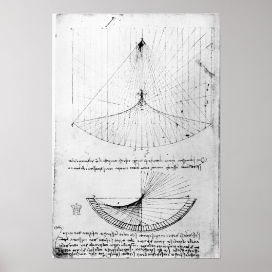 凹型鏡の勉強定数、放物線 ポスター (正面)