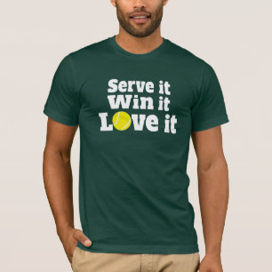 出して、勝ち、テニスのTシャツが大好き Tシャツ
