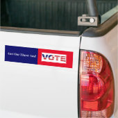 出て投票する バンパーステッカー (トラック上)
