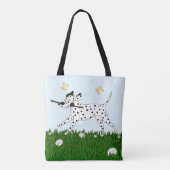 出て行くダルマチア犬の恋人 トートバッグ (裏面)