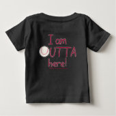 出て行け！野球 ベビーTシャツ (裏面)