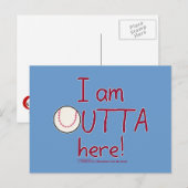 出て行け！野球 ポストカード (正面/裏面)