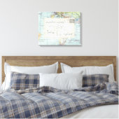 出て行って探索引用文と地図 キャンバスプリント (インサイチュ (寝室))