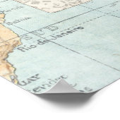 出て行って探索引用文と地図 ポスター (角)