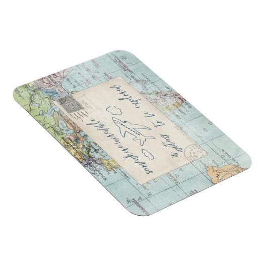 出て行って探索引用文と地図 マグネット (右側)