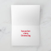 出ぶら下がったて行って聖降誕祭お目出度う シーズンカード (内部)