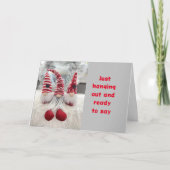 出ぶら下がったて行って聖降誕祭お目出度う シーズンカード (正面)