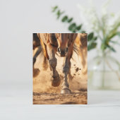出ウマ科のエジプト走の馬の写真リアリスティックArtwor ポストカード (スタンド正面)