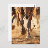 出ウマ科のエジプト走の馬の写真リアリスティックArtwor ポストカード (正面/裏面)