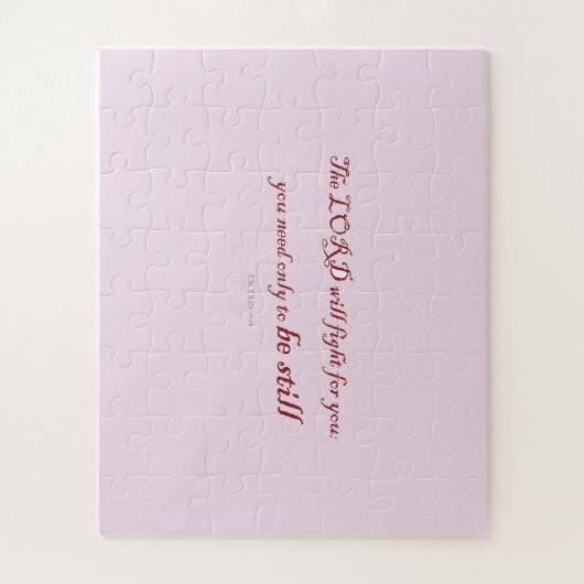 出エジプト記14:14、主はあなたのために戦う。 ジグソーパズル (縦)