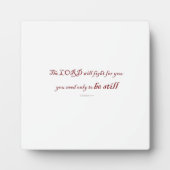 出エジプト記14:14、主はあなたのために戦う。 フォトプラーク (正面)