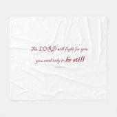 出エジプト記14:14、主はあなたのために戦う。 フリースブランケット (正面(横))