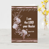 出エジプト記15:26わたしは主なる主である カード (黄色い花)