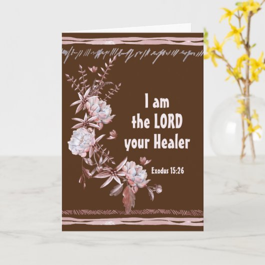 出エジプト記15:26わたしは主なる主である カード (黄色い花)