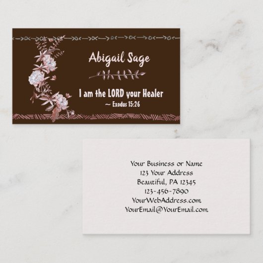 出エジプト記15:26わたしは主なる主である 名刺 (正面/裏面)