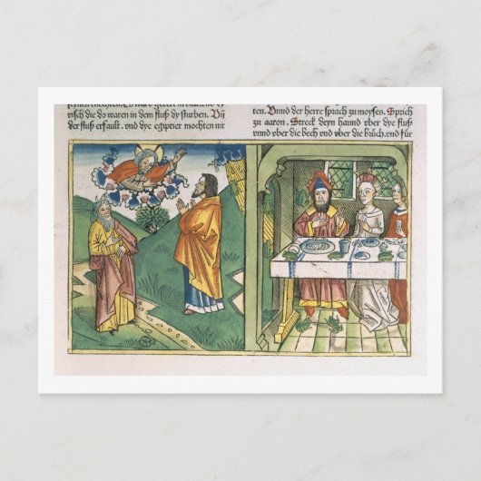 出エジプト記8 1-15 エジプトの七つの災難:モーセ ポストカード (正面)