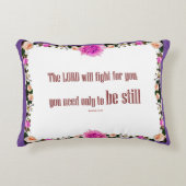 出エジプト14 「主があなたのために戦う」枕 アクセントクッション (正面)