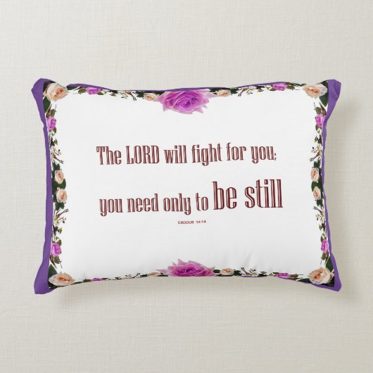 出エジプト14 「主があなたのために戦う」枕 アクセントクッション (正面)