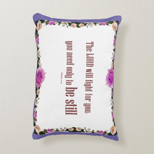 出エジプト14 「主があなたのために戦う」枕 アクセントクッション (裏面(縦))