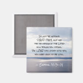 出エジプト14:13-14恐れてはいけない立つ固い マグネット (正面/裏面)