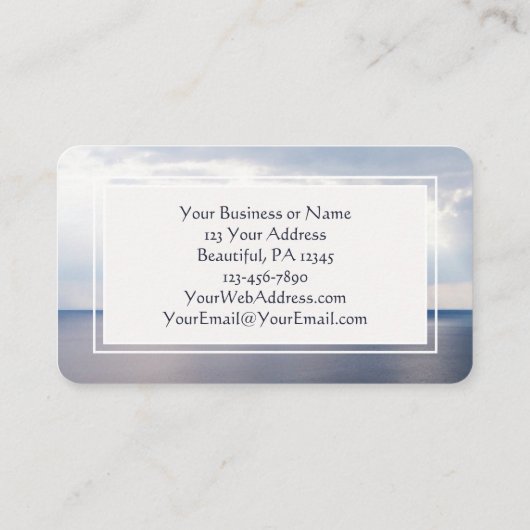 出エジプト14:13-14恐れてはいけない立つ固い 名刺 (裏面)