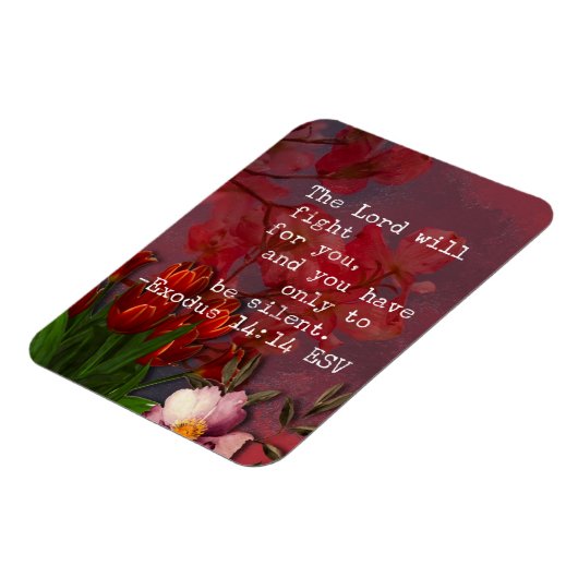 出エジプト14:14聖書の聖句 マグネット (左側)