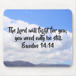 出エジプト14:14雲の上の聖句 マウスパッド