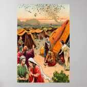 出エジプト16神はウズラとマナのポスターを送る ポスター (正面)