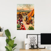 出エジプト16神はウズラとマナのポスターを送る ポスター (ホームオフィス)