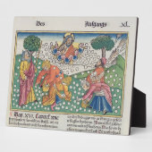 出エジプト16 13-22神はウズラとマナを与える フォトプラーク (側面)