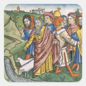 出エジプト17 1-7モーセは水を流す スクエアシール (正面)