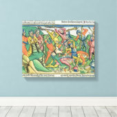 出エジプト17 8-15アーロンとハールはモーセの手を支える キャンバスプリント (インサイチュ (ウッドフロア))