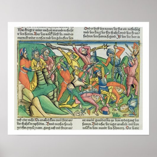 出エジプト17 8-15アーロンとハールはモーセの手を支える ポスター (正面)