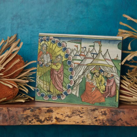 出エジプト20 1-5モーセは十戒を受ける フォトプラーク (側面)