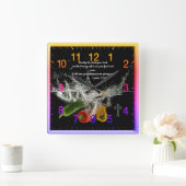 出エジプト23:キリスト教信仰祈りの言葉 スクエア壁時計 (ホーム)