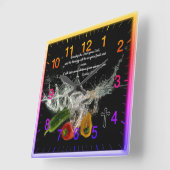 出エジプト23:キリスト教信仰祈りの言葉 スクエア壁時計 (傾斜)